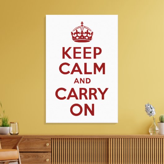 Maroon Houd kalm en draag op verpakt canvas (Insitu (Woonkamer))