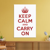 Maroon Houd kalm en draag op verpakt canvas Afdruk (Insitu (Woonkamer))