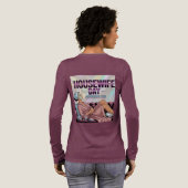 Maroon Housewife Day Long Sleeve Tri-Blend Shirt (Achterkant)