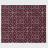 Maroon ingewikkeld bloemeninpakpapier cadeaupapier (Vlak)