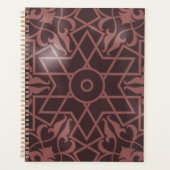 Maroon Islamic Art Geometric Pattern Planner (Voorkant)