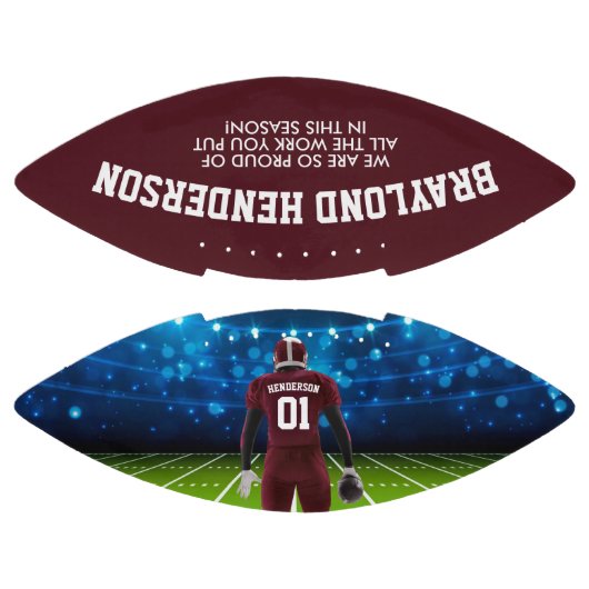 Maroon Jersey Football gepersonaliseerde speler (Panelen)