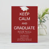 Maroon Keep Calm en Afstuderen uitvindingen Kaart (Staand voorkant)