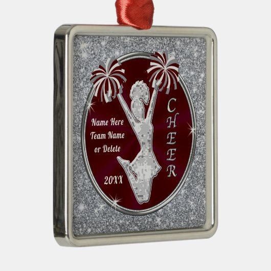 Maroon, kerstornament metalen ornament (Rechts)