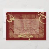 Maroon/Khaki Textured Wedding Invitation Kaart (Voorkant)
