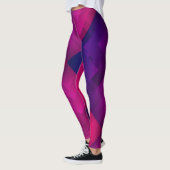 Maroon kleur geometrisch eenvoudig ontwerp leggings (Links)