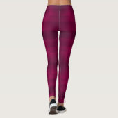 Maroon kleur geometrisch eenvoudig ontwerp leggings (Achterkant)