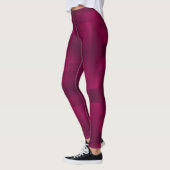 Maroon kleur geometrisch eenvoudig ontwerp leggings (Links)