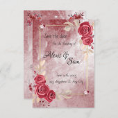 Maroon kleurthema in donkerrood kaart (Voorkant / Achterkant)