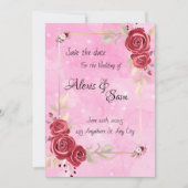 Maroon kleurthema met roze kaart (Voorkant)