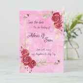 Maroon kleurthema met roze kaart (Staand voorkant)