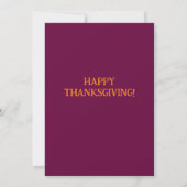 Maroon laat Thanksgiving vrienden achter Kaart (Achterkant)
