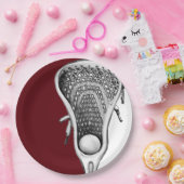 Maroon Lacrosse Sportfeest Papieren Bord (Feest)