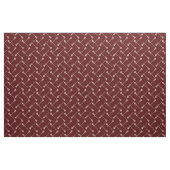 Maroon Lacrosse White Sticks gepatterd Stof (Fat Quarter)