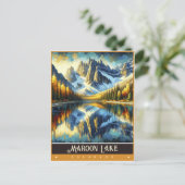 Maroon Lake, Colorado |  schilderij Briefkaart (Staand voorkant)