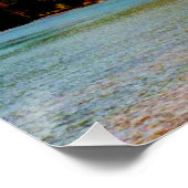 Maroon Lake en de Maroon Bells in de herfst Poster (Hoek)