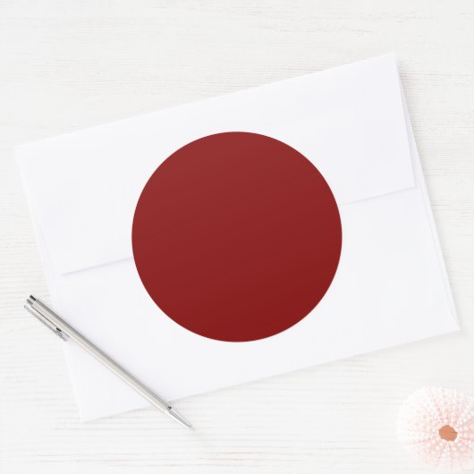 Maroon Large Ronde Sticker (Envelop)