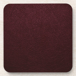 Maroon Leather Bier Onderzetter