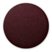 Maroon Leather Keramische Knop (Voorkant)