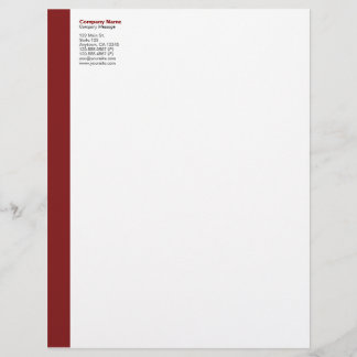 Maroon left Sidebar Letterhead Briefhoofd