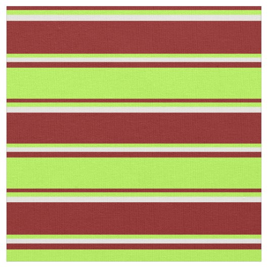 Maroon, Light Green en Mint Cream Pattern Stof (Close Up)