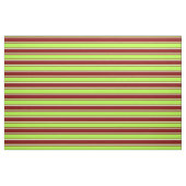 Maroon, Light Green en Mint Cream Pattern Stof (Fat Quarter)