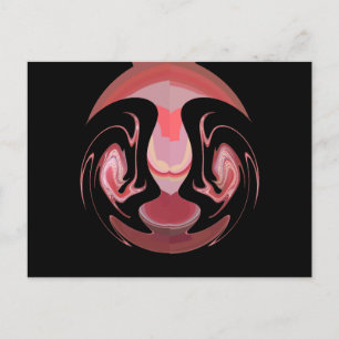 Maroon Majesteit: Rustieke Straling Textured Afrik Briefkaart