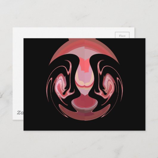 Maroon Majesty: Rustic Radiance getextureerd Afrik Briefkaart (Voorkant / Achterkant)