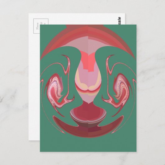 Maroon Majesty: Rustic Radiance getextureerd Afrik Briefkaart (Voorkant / Achterkant)