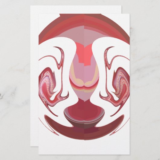 Maroon Majesty: Rustic Radiance getextureerd Afrik Briefpapier (Voorkant / Achterkant)