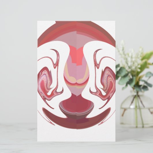 Maroon Majesty: Rustic Radiance getextureerd Afrik Briefpapier (Staand voorkant)