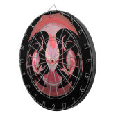 Maroon Majesty: Rustic Radiance getextureerd Afrik Dartbord (Voorkant Rechts)