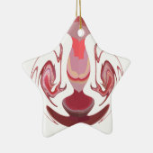 Maroon Majesty: Rustic Radiance getextureerd Afrik Keramisch Ornament (Rechts)