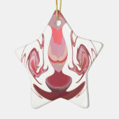 Maroon Majesty: Rustic Radiance getextureerd Afrik Keramisch Ornament (Links)