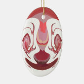 Maroon Majesty: Rustic Radiance getextureerd Afrik Keramisch Ornament (Rechts)