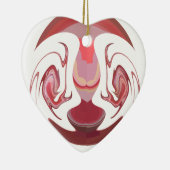 Maroon Majesty: Rustic Radiance getextureerd Afrik Keramisch Ornament (Rechts)