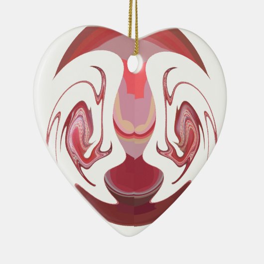 Maroon Majesty: Rustic Radiance getextureerd Afrik Keramisch Ornament (Rechts)