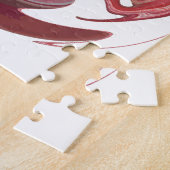 Maroon Majesty: Rustic Radiance getextureerd Afrik Legpuzzel (Zijkant)