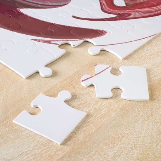 Maroon Majesty: Rustic Radiance getextureerd Afrik Legpuzzel (Zijkant)