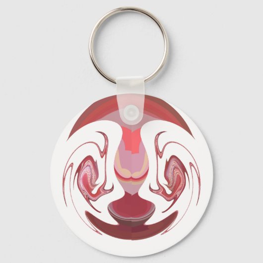 Maroon Majesty: Rustic Radiance getextureerd Afrik Sleutelhanger (Voorkant)