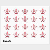 Maroon Majesty: Rustic Radiance getextureerd Afrik Ster Sticker (Vel)