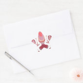 Maroon Majesty: Rustic Radiance getextureerd Afrik Ster Sticker (Envelop)