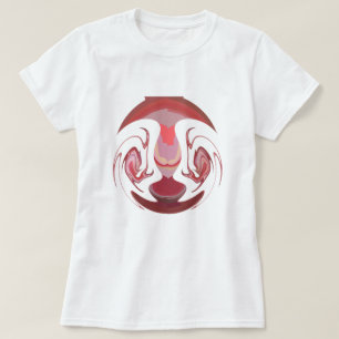 Maroon Majesty: Rustic Radiance getextureerd Afrik T-shirt