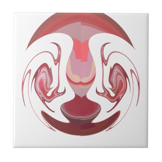 Maroon Majesty: Rustic Radiance getextureerd Afrik Tegeltje (Voorkant)