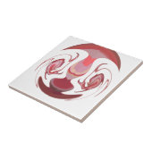 Maroon Majesty: Rustic Radiance getextureerd Afrik Tegeltje (Zijkant)