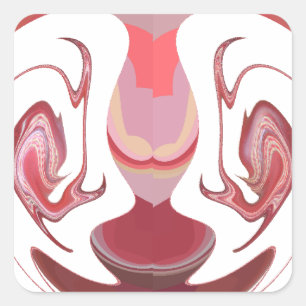 Maroon Majesty: Rustic Radiance getextureerd Afrik Vierkante Sticker