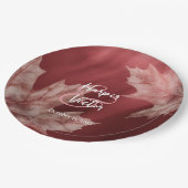 Maroon Maple Leaves Fall Wedding Papieren Bordje (Gekanteld)