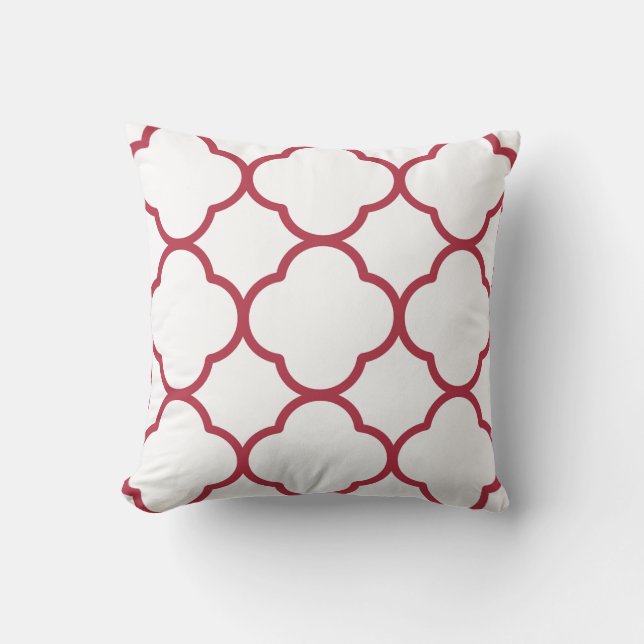 Maroon Marokkaans ontwerp Kussen (Voorkant)