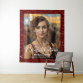 Maroon Math Congratulations Photo Graduation Wandkleed (In situ)