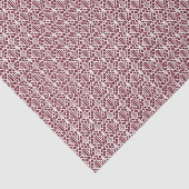 Maroon met wit haakpatroon tissuepapier (Detail)